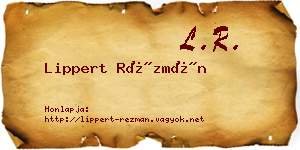 Lippert Rézmán névjegykártya